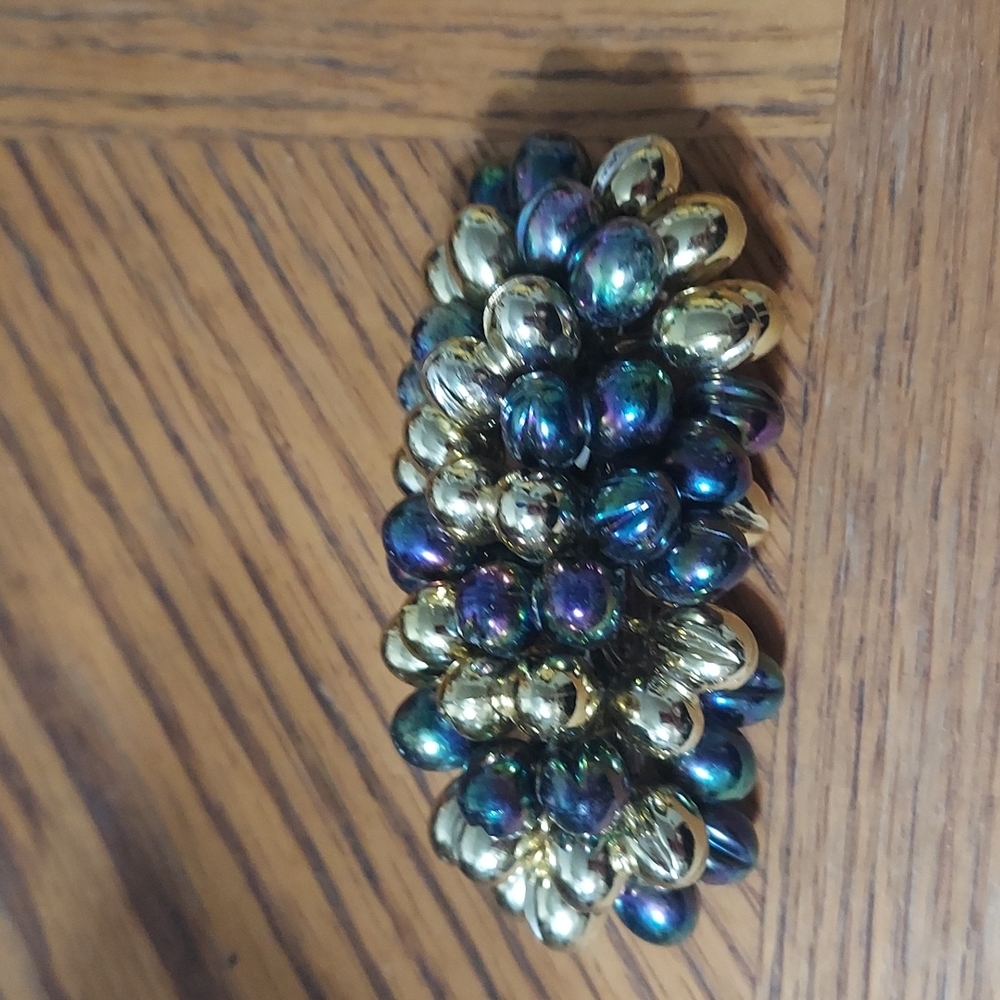 Vintage Mardi Gras Hair Barrette Clip